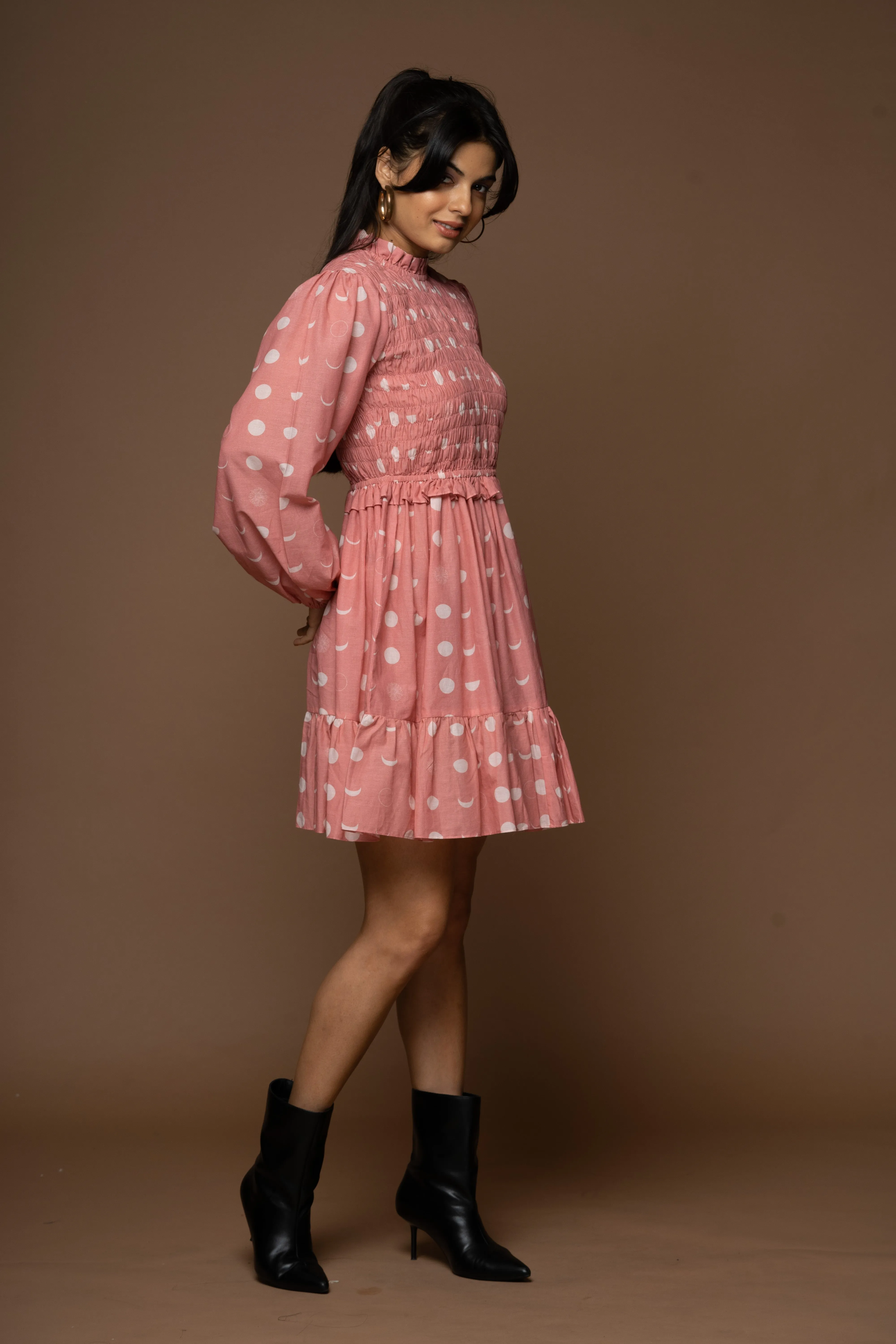 Ocean Whisper Short Boho Dress in I will be Back Pattern
