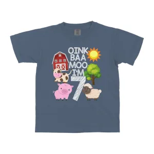 OINK BAA MOO BIRTHDAY CUSTOM YOUTH SHIRT