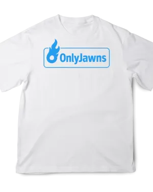 Only Jawns BLUE BOX LOGO - Original Jawns - White T-Shirt