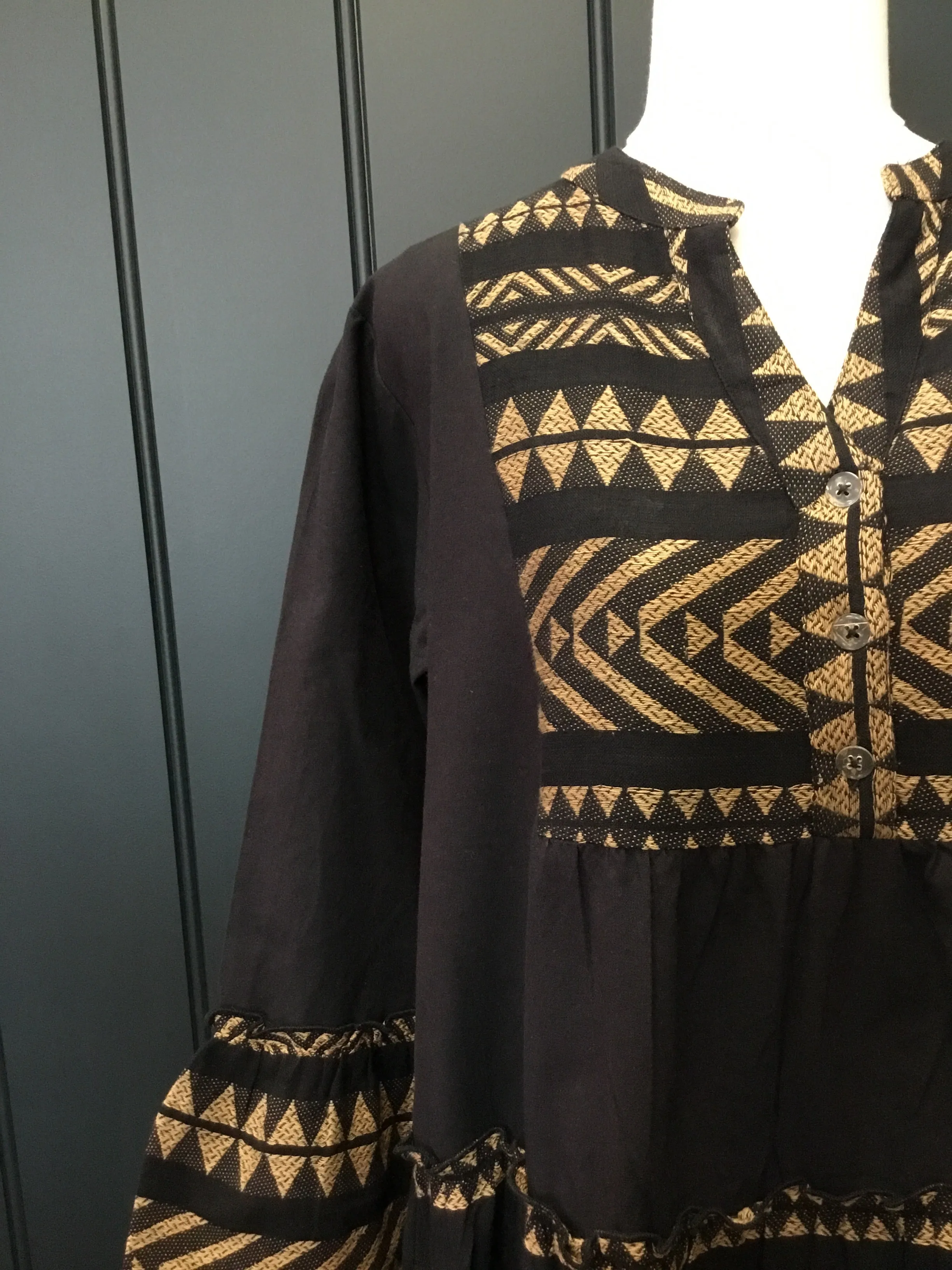 Onyx Aztec Dress