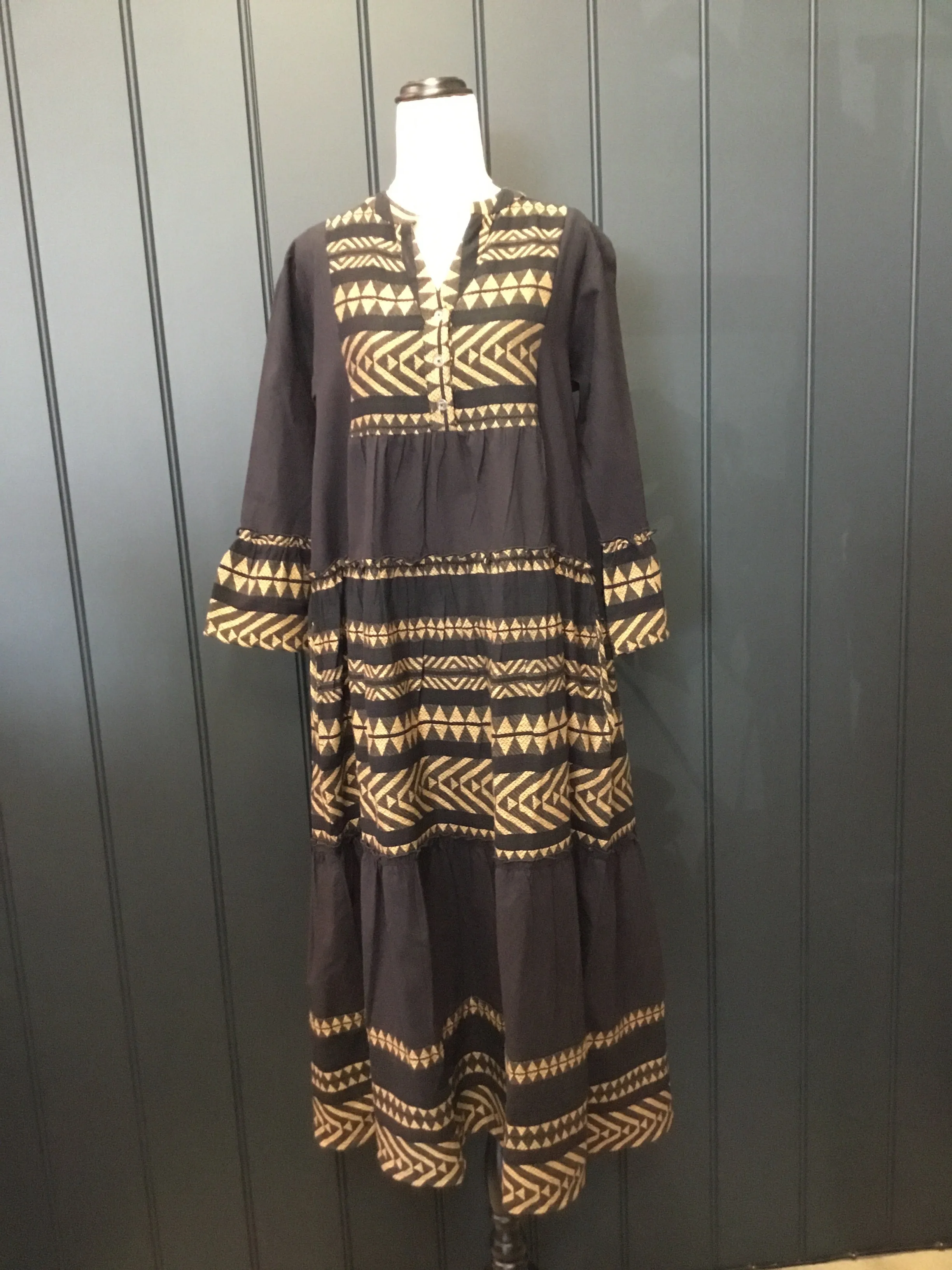 Onyx Aztec Dress