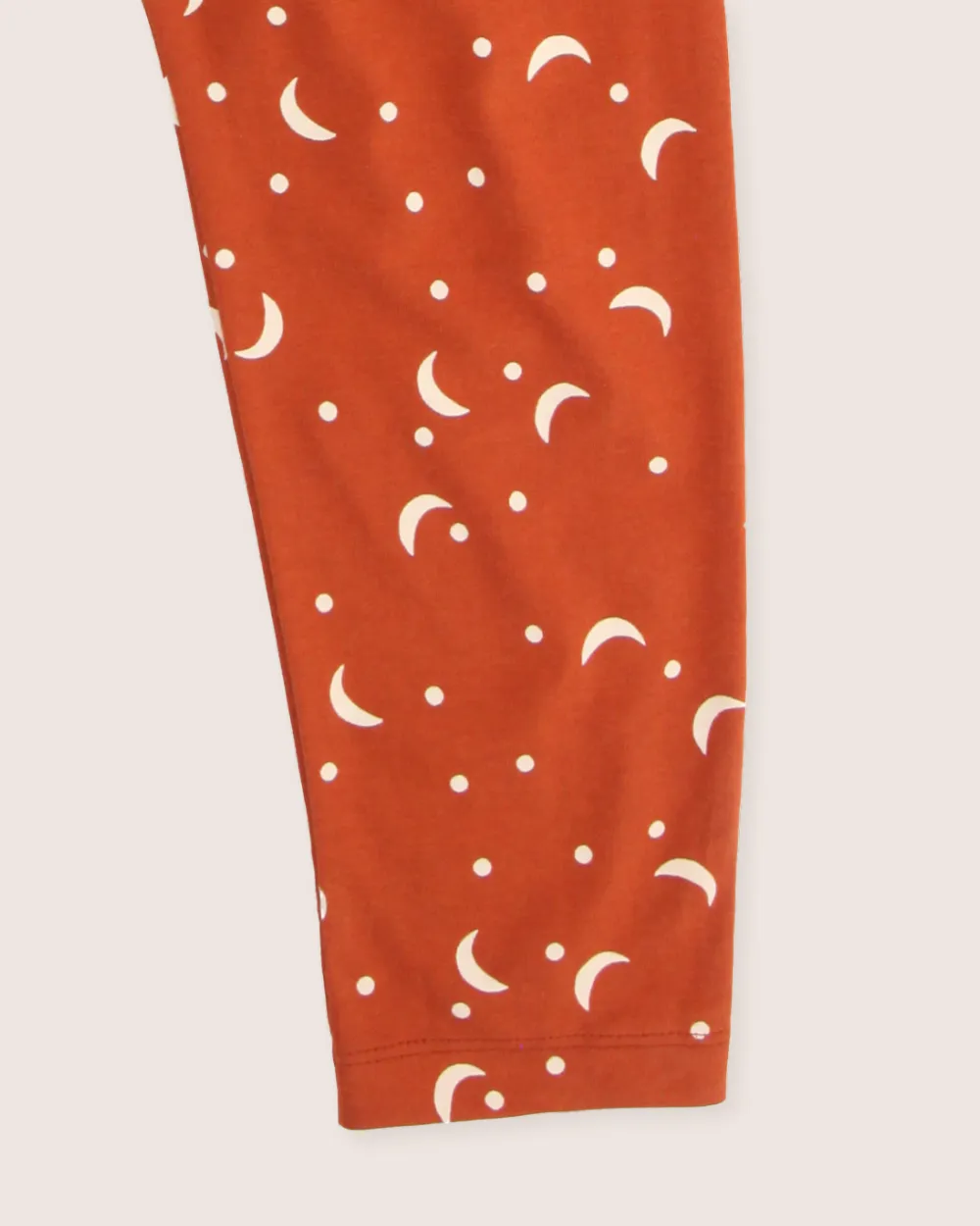 Orange Half Moon Print Dungarees