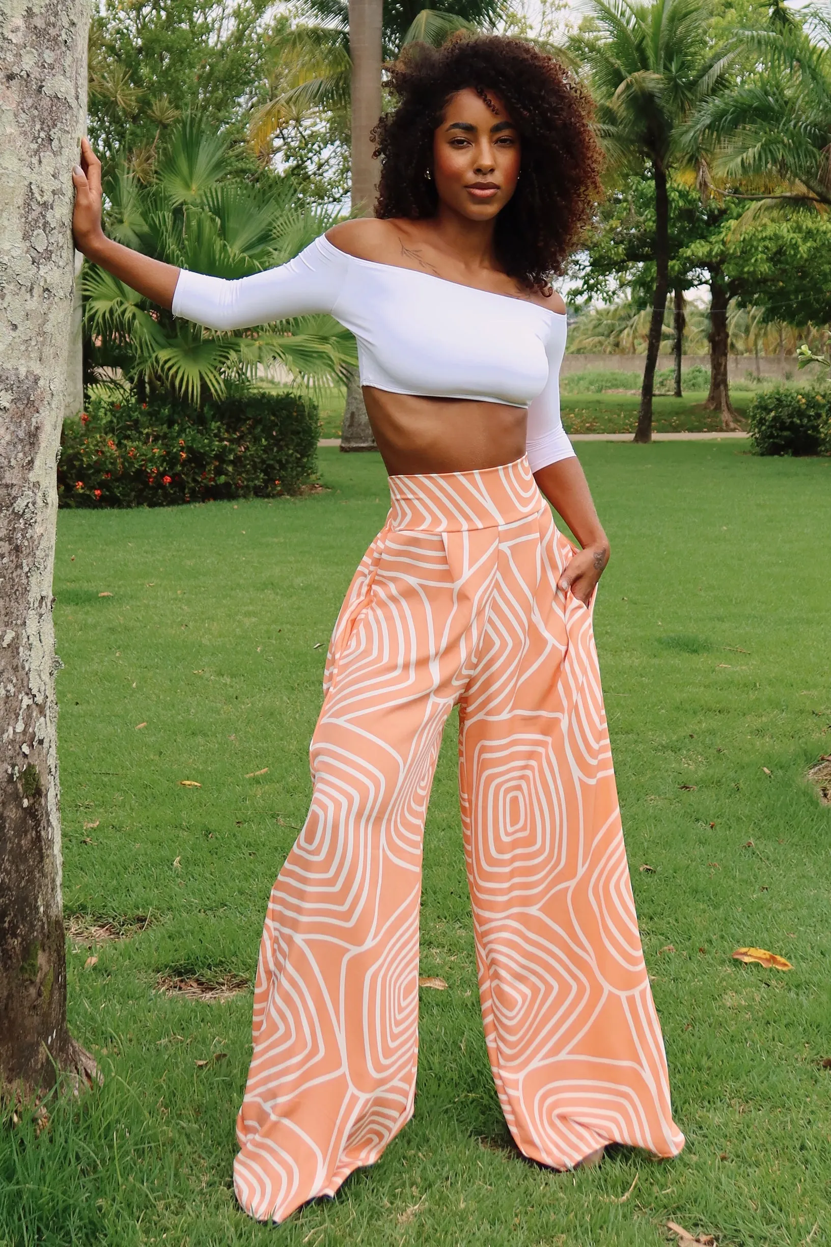 Orange Pants Set
