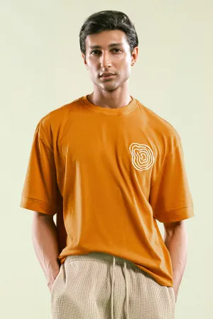 Orange Topographic Map Tee