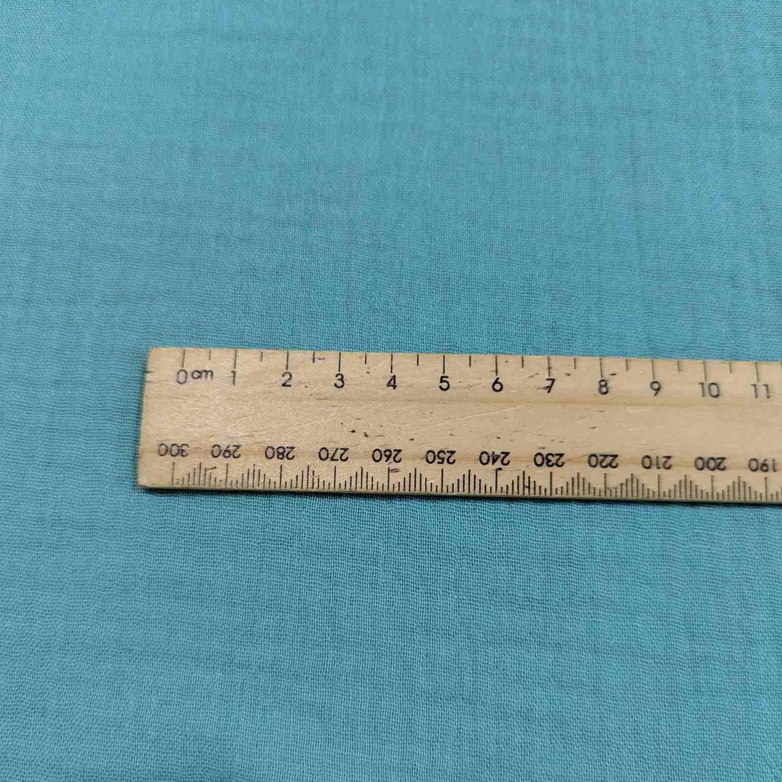 Organic Cotton Double Gauze, Aqua - 1.93m remnant