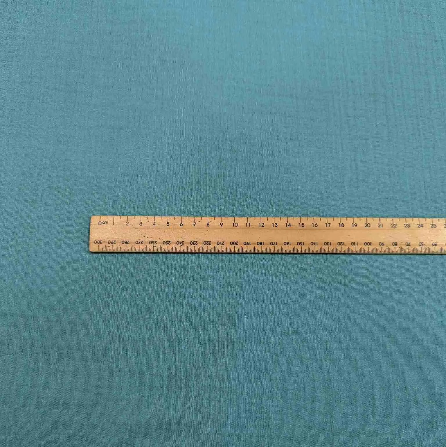 Organic Cotton Double Gauze, Aqua - 1.93m remnant