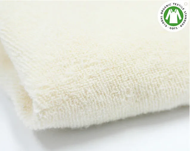 Organic Cotton Terry Cloth - Natural Color - Fabric By the Yard V10