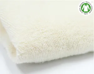 Organic Cotton Terry Cloth - Natural Color - Fabric By the Yard V10