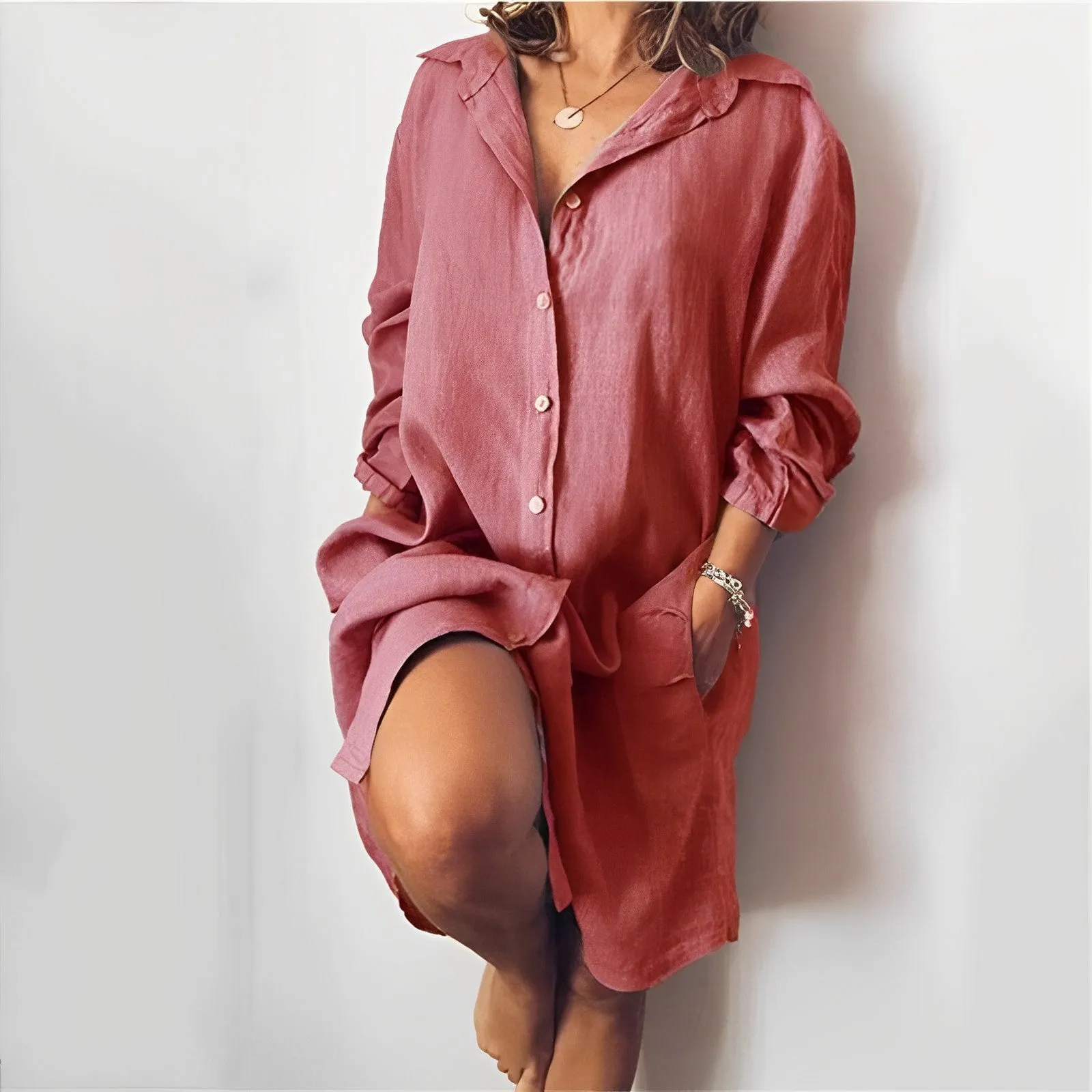 Otylia® | Ember Airy And Comfortable Linen Blouse