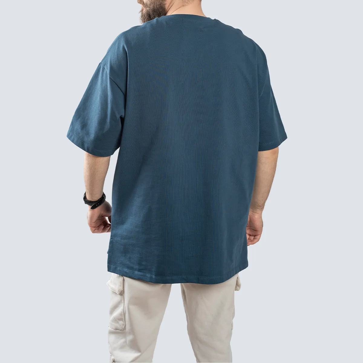 Oversized Split Tee . Indigo