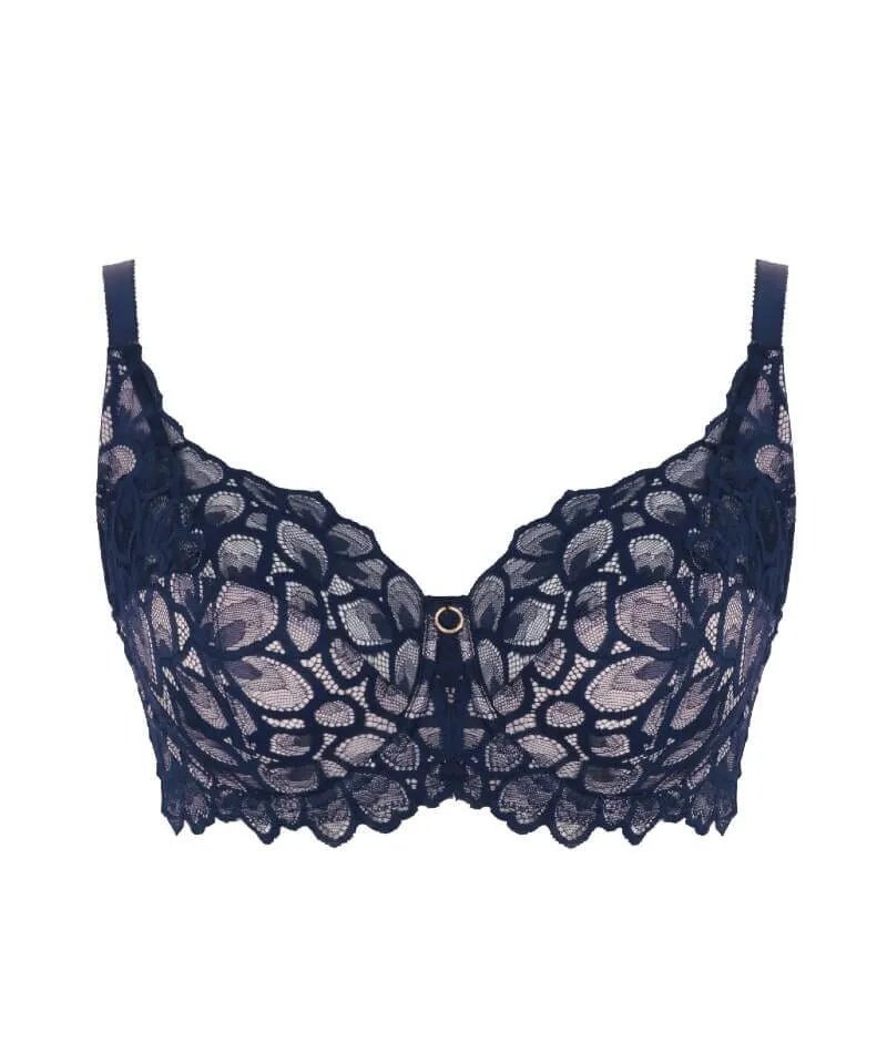 Panache Allure Underwired Full Cup Bra - Navy
