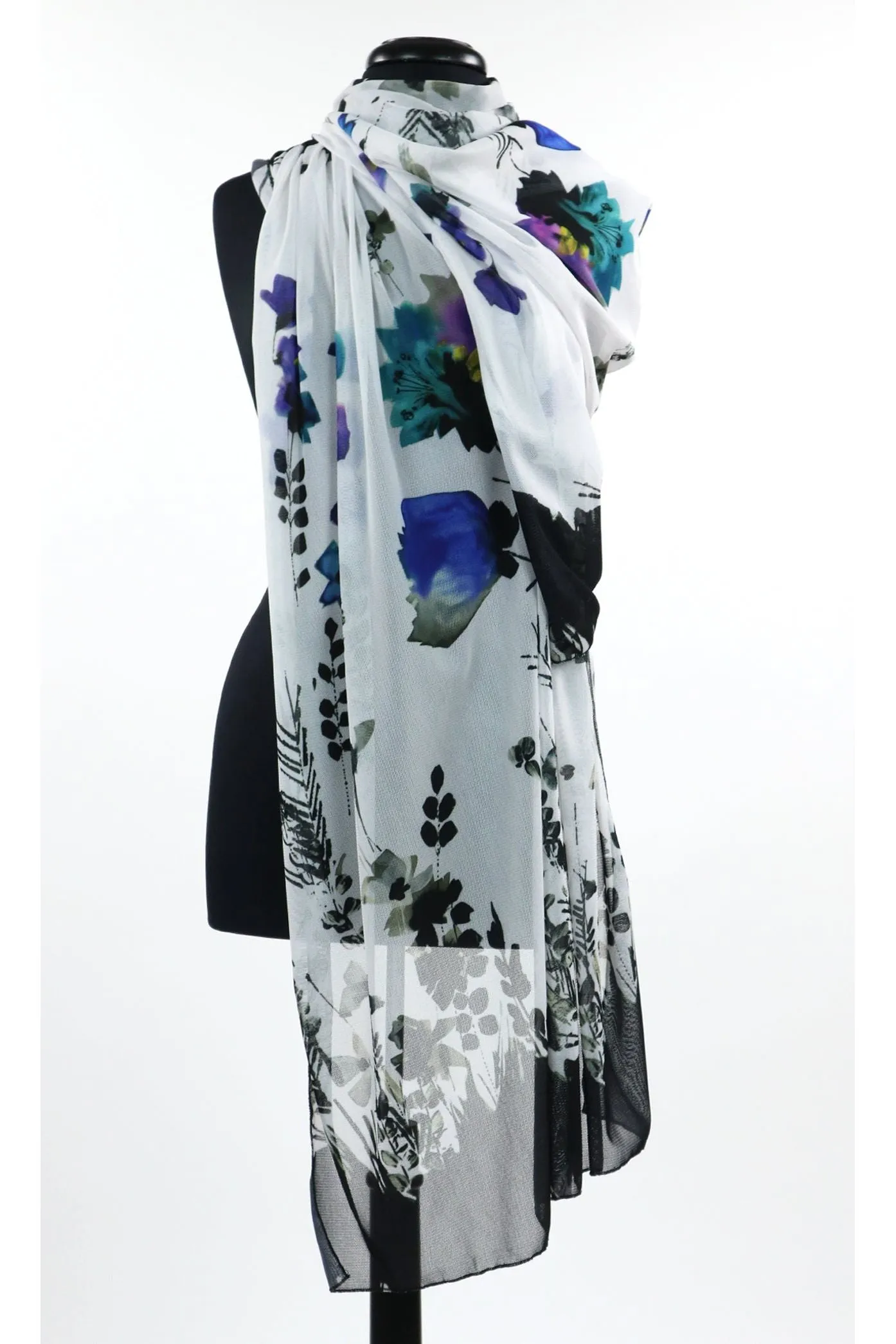 PANSY Long and Wide Sheer Shawl