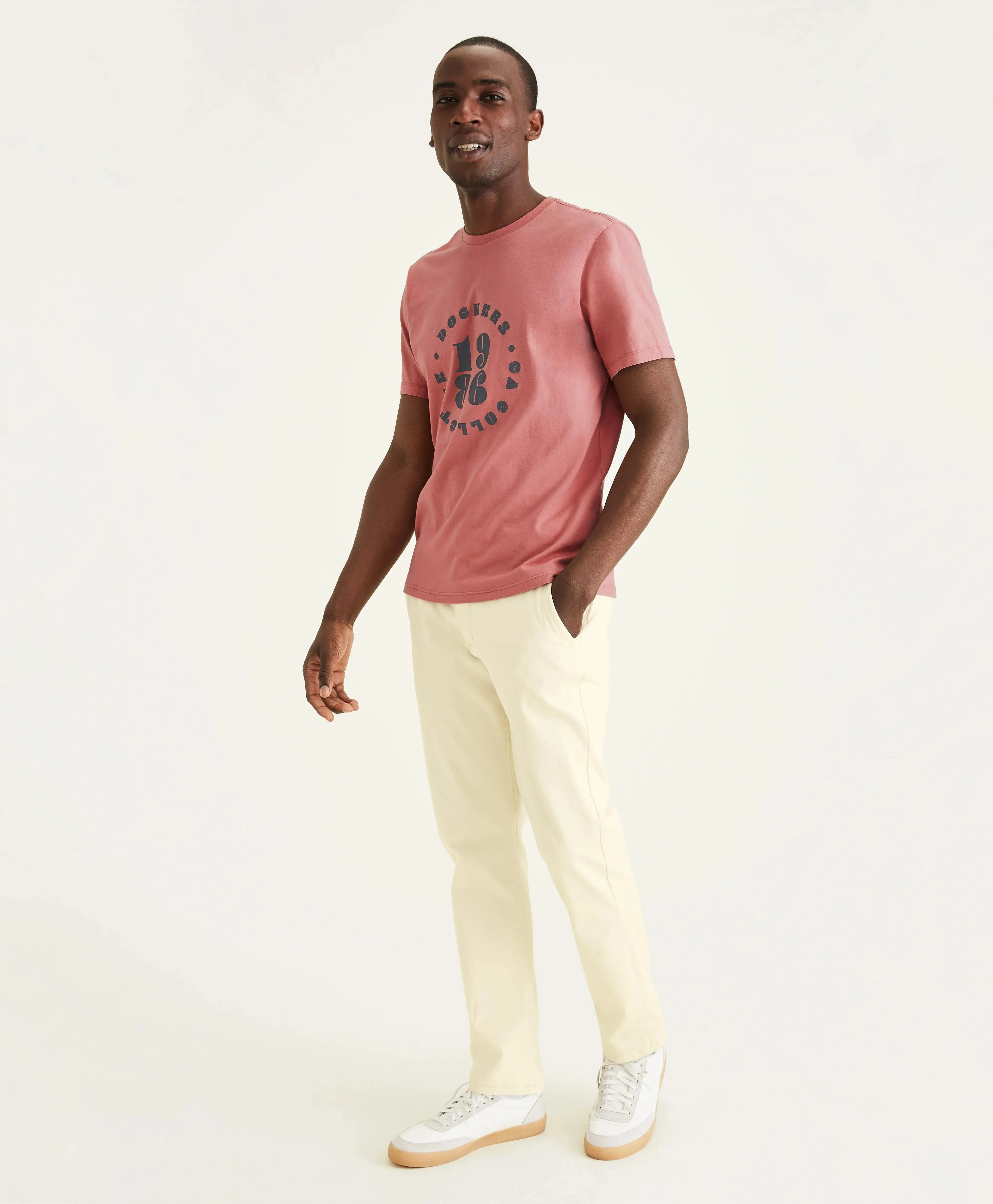 Pantalones Chinos Smart 360 Flex™ Alpha Slim Fit Oatmeal