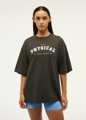 P.E NATION Physical Oversize Tee - Washed Black