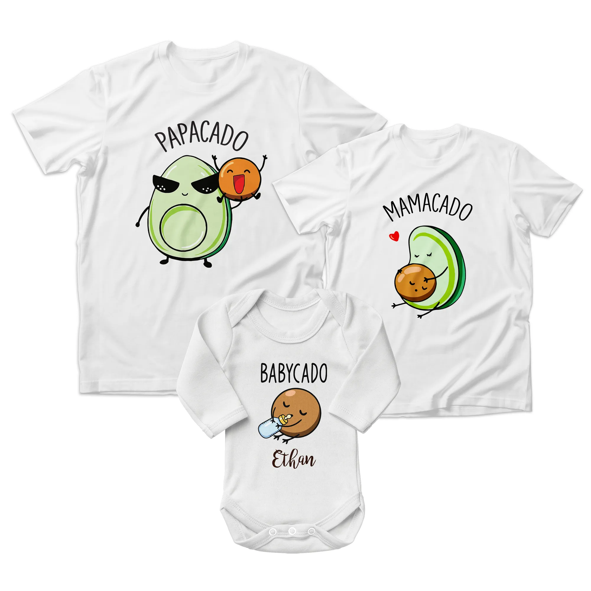 [Personalized] Endanzoo Matching Family Organic Outfits - Avocado Family