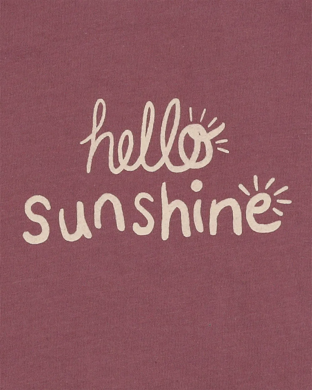 Pink Hello Sunshine Print T-Shirt