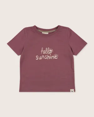 Pink Hello Sunshine Print T-Shirt