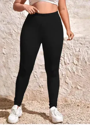 PlusFit High-Waist Stretch Leggings