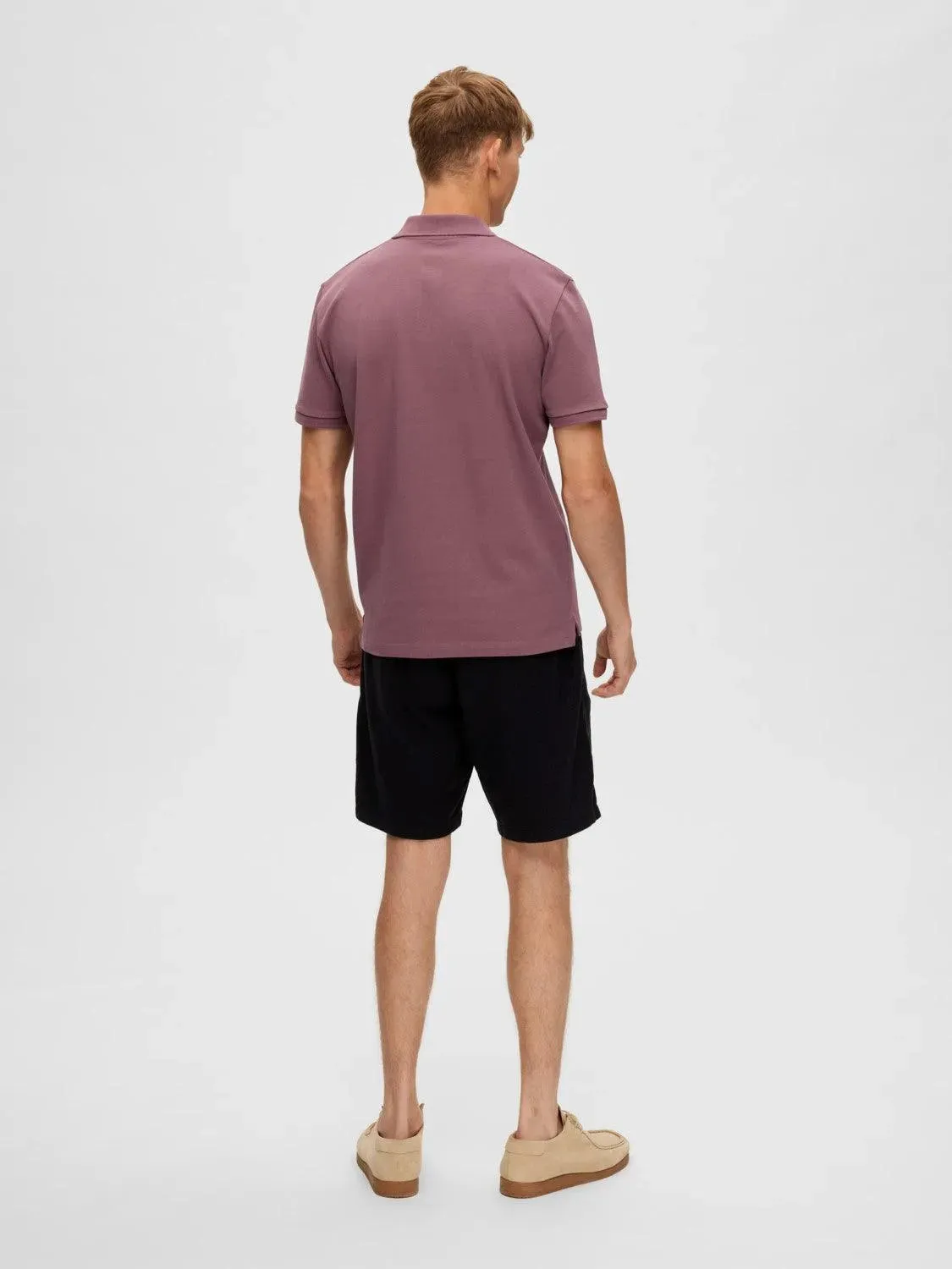 Polo Selected Manga Corta Dante Rose Brown