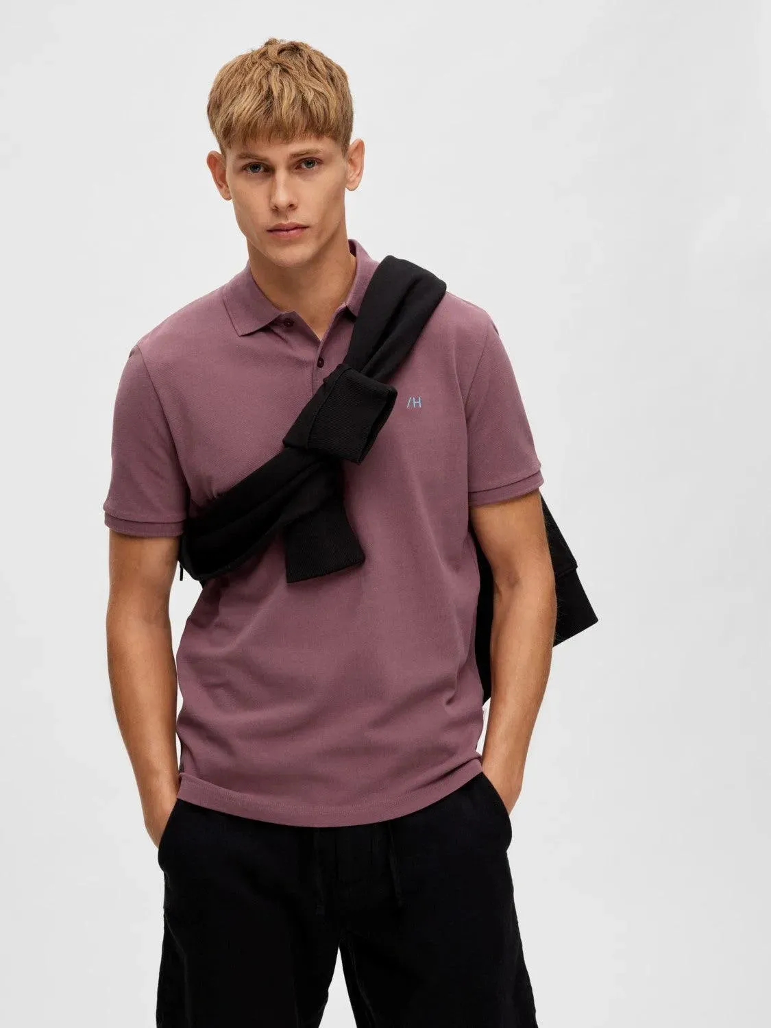 Polo Selected Manga Corta Dante Rose Brown