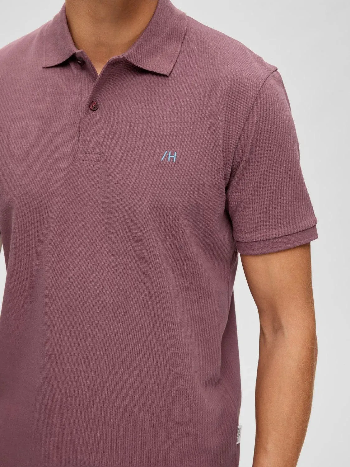 Polo Selected Manga Corta Dante Rose Brown