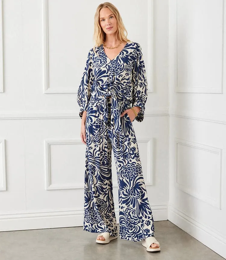 Print Wide Leg Pant