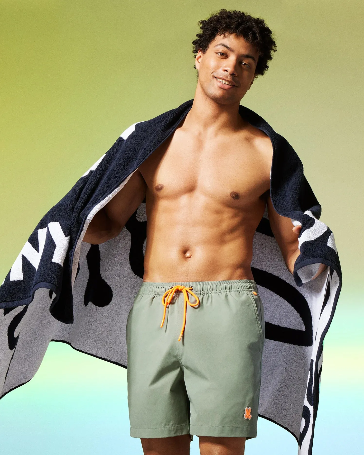 Psycho Bunny Malta Hydrochromic Swim Trunk - Agave Green