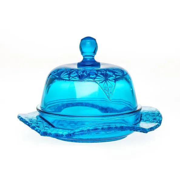 Queen Set Glass Butter Dish