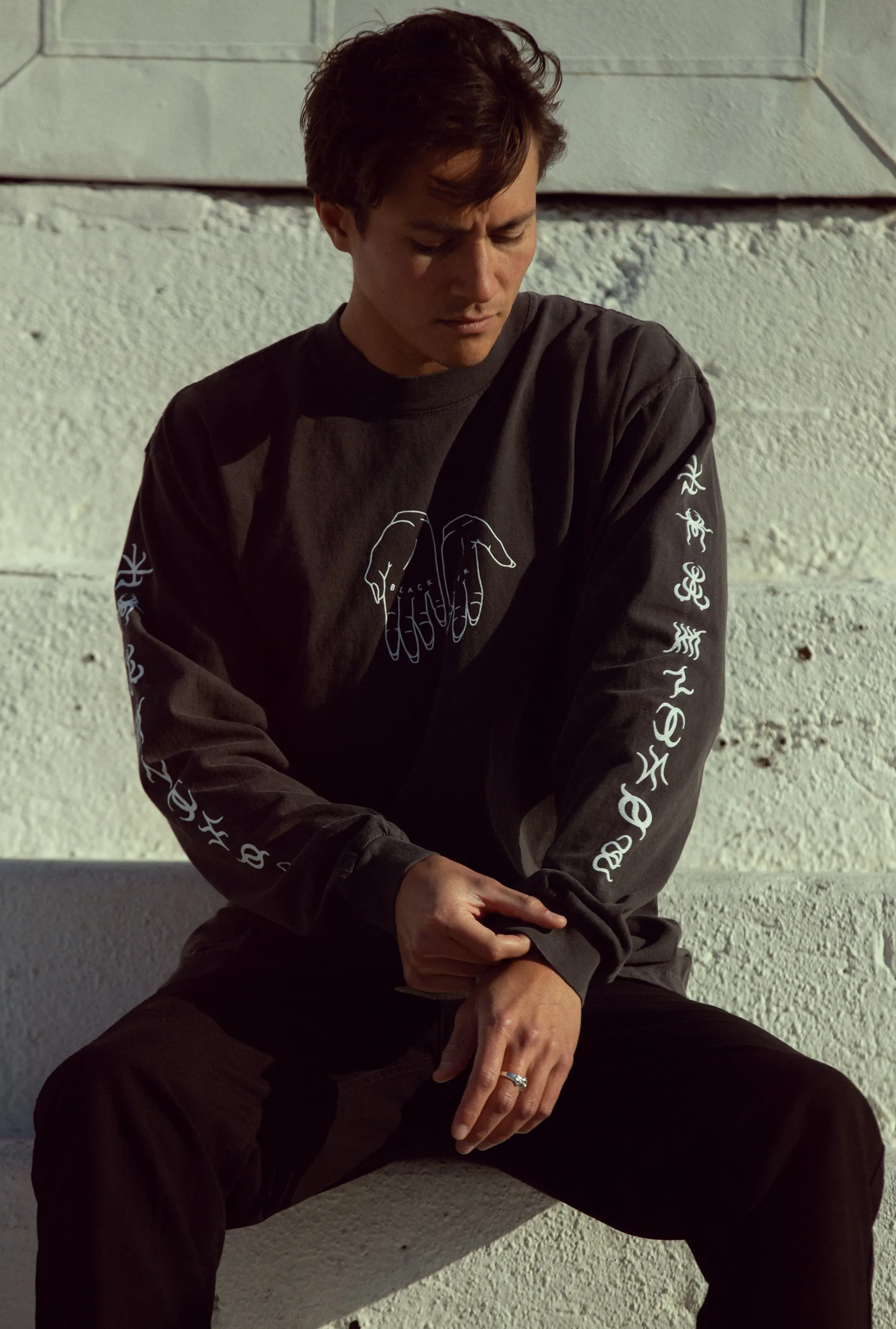"PREMIUM" OVERSIZED Symbols Long Sleeve Tee