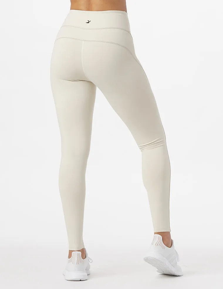 Racetrack Legging: Oatmilk