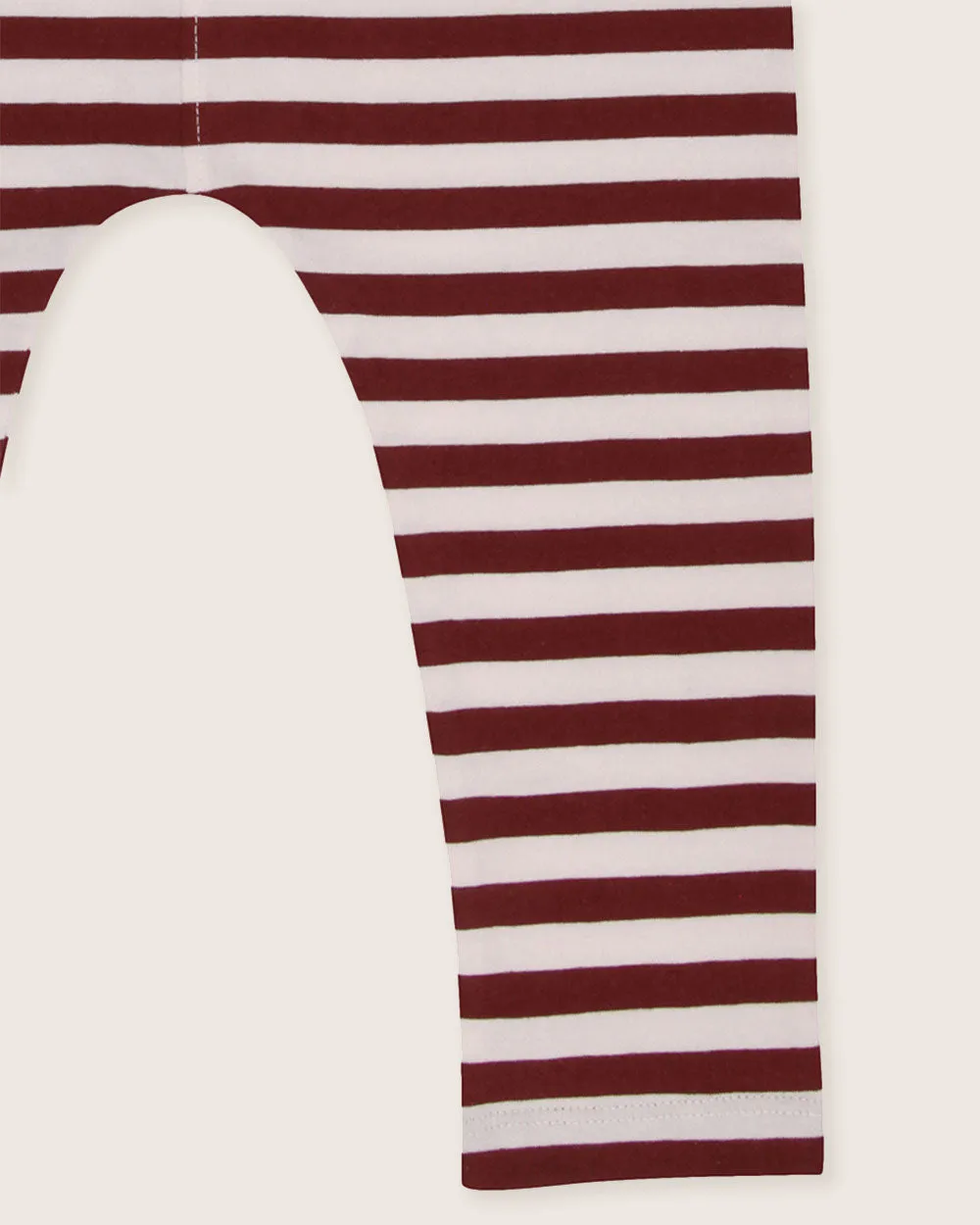Red Horizontal Stripe Print Dungarees
