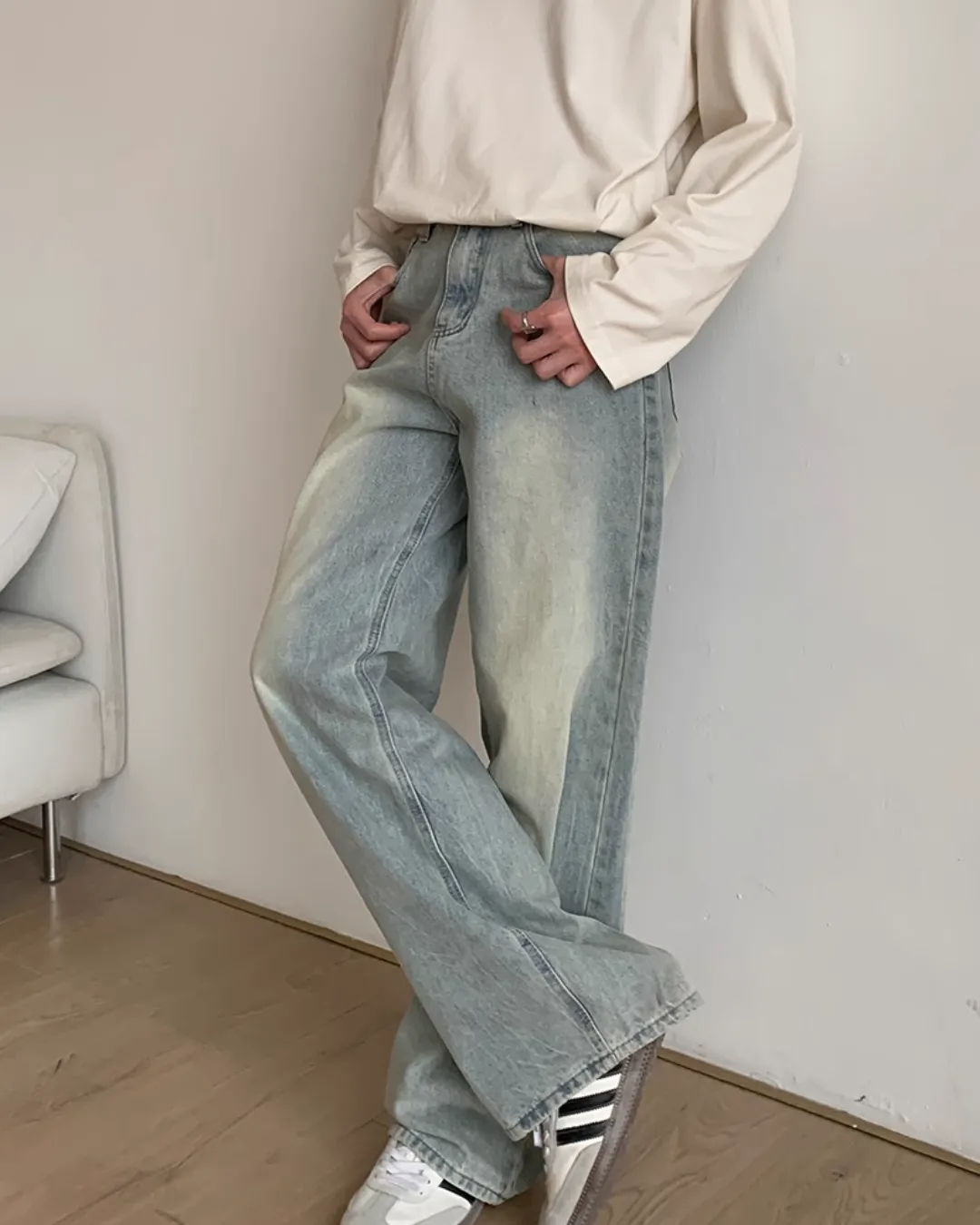 Retro Light Blue Denim Pants OYC0063