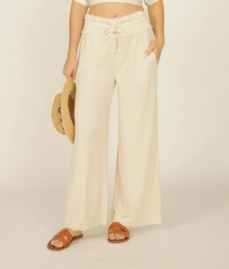 Rib Knit Wide Leg Pant