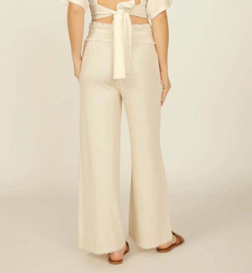 Rib Knit Wide Leg Pant