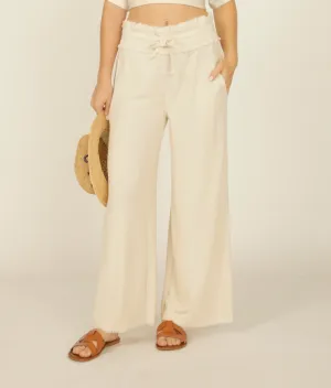 Rib Knit Wide Leg Pant