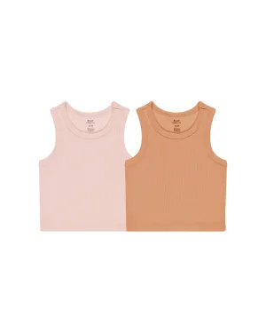 Ribbed Tank Set || Pink Grapefruit
