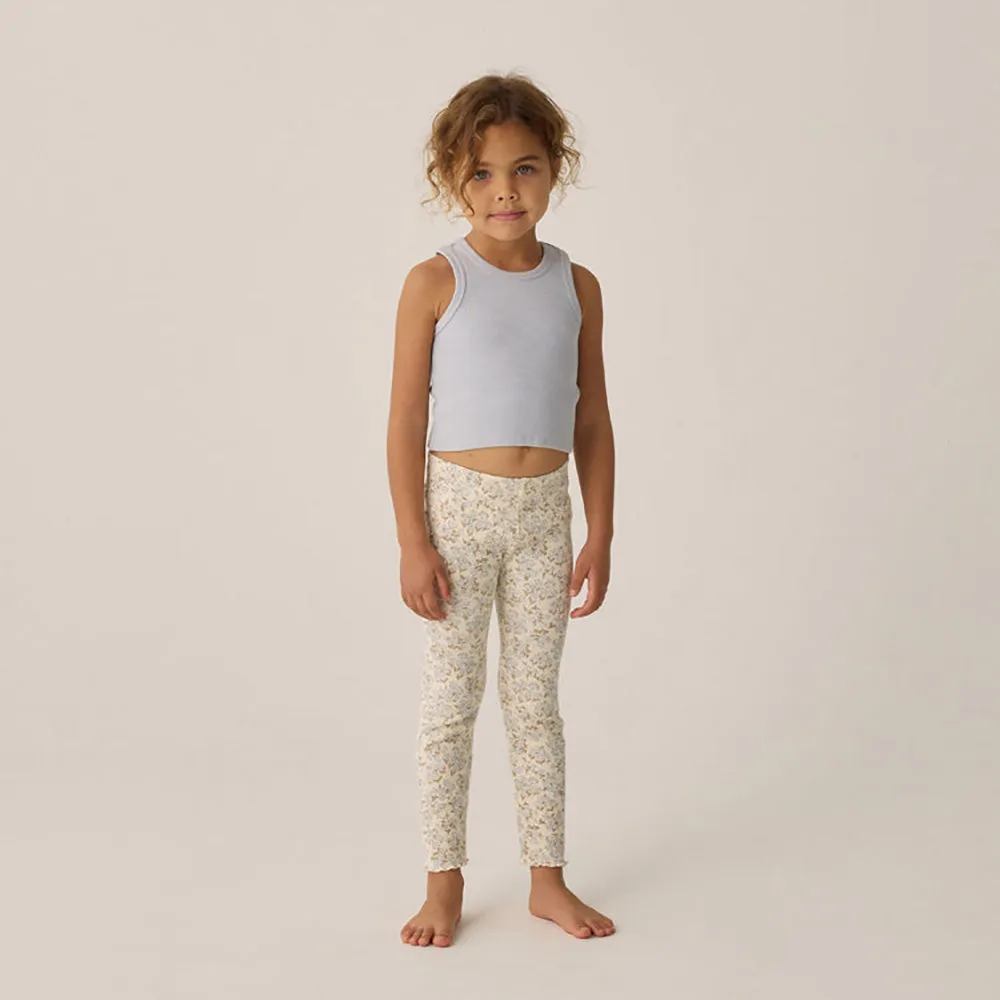 Ribbed Tank Set | Shell & Light Blue