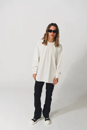 RICK OWENS | SHORT CREWNECK LONG SLEEVE TEE