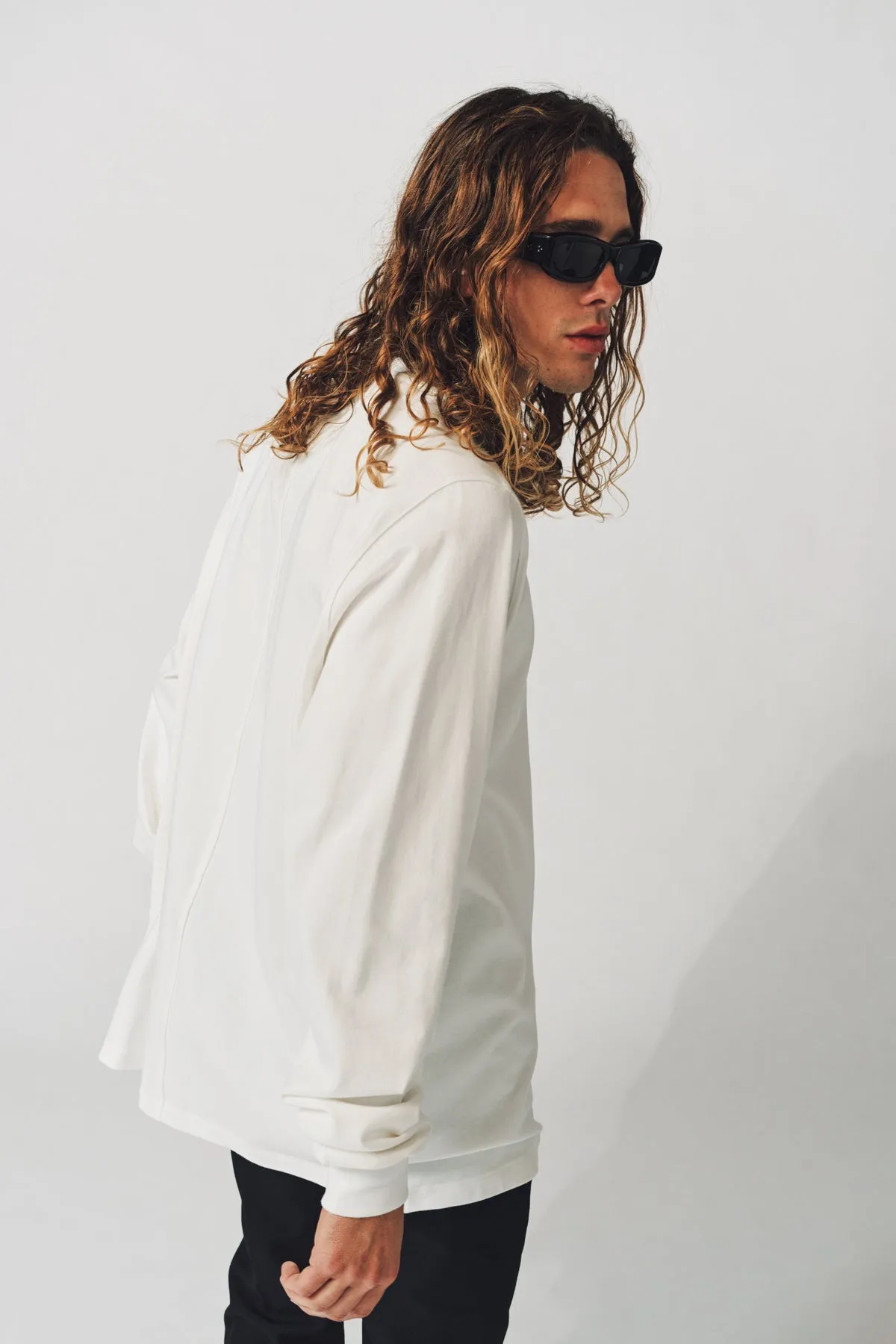 RICK OWENS | SHORT CREWNECK LONG SLEEVE TEE