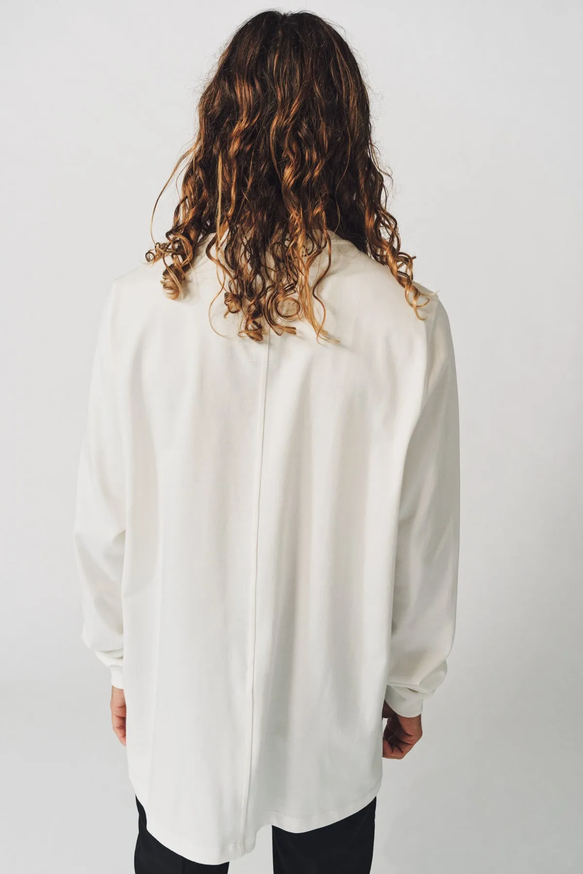 RICK OWENS | SHORT CREWNECK LONG SLEEVE TEE