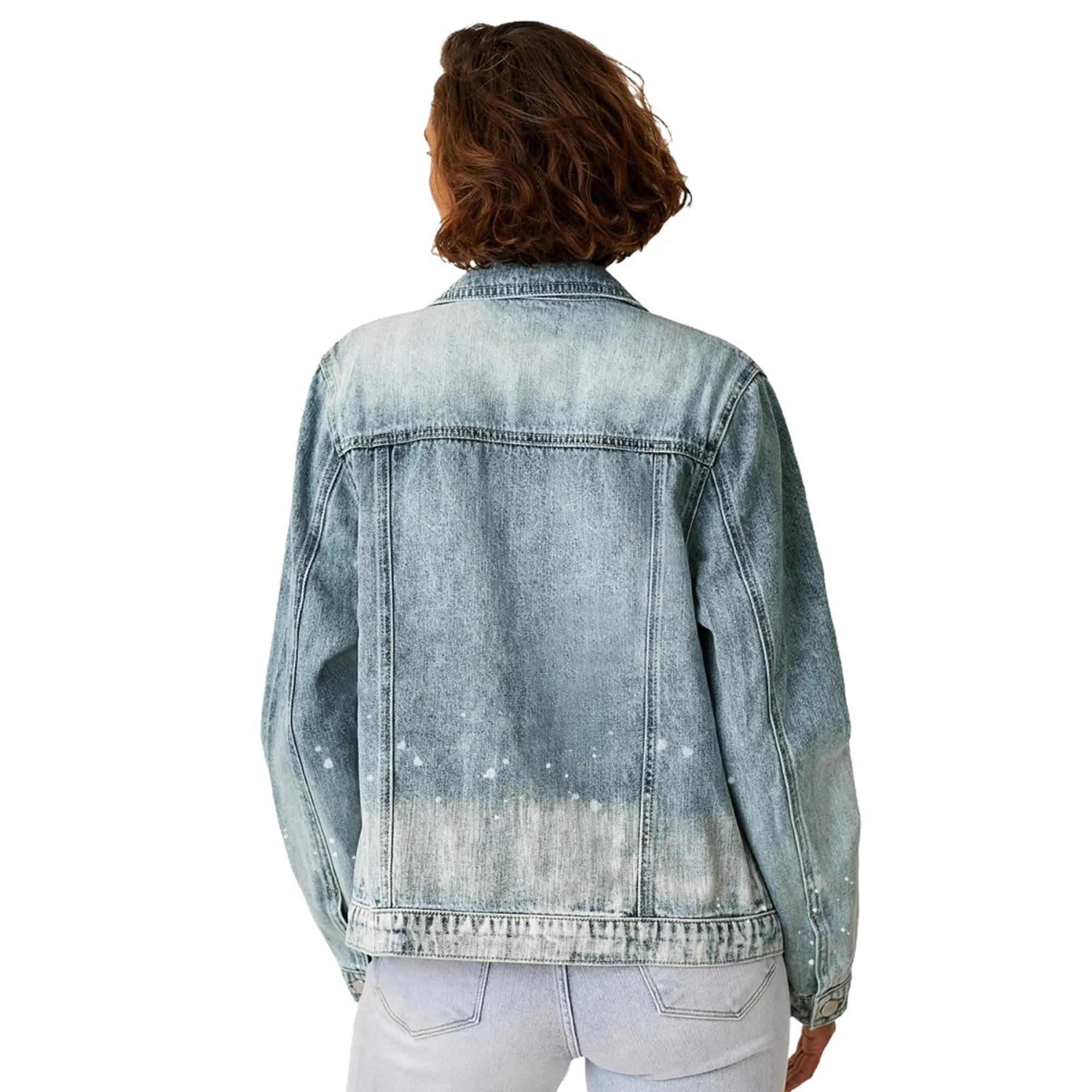 RISEN Button Up Ombre Washed Jacket