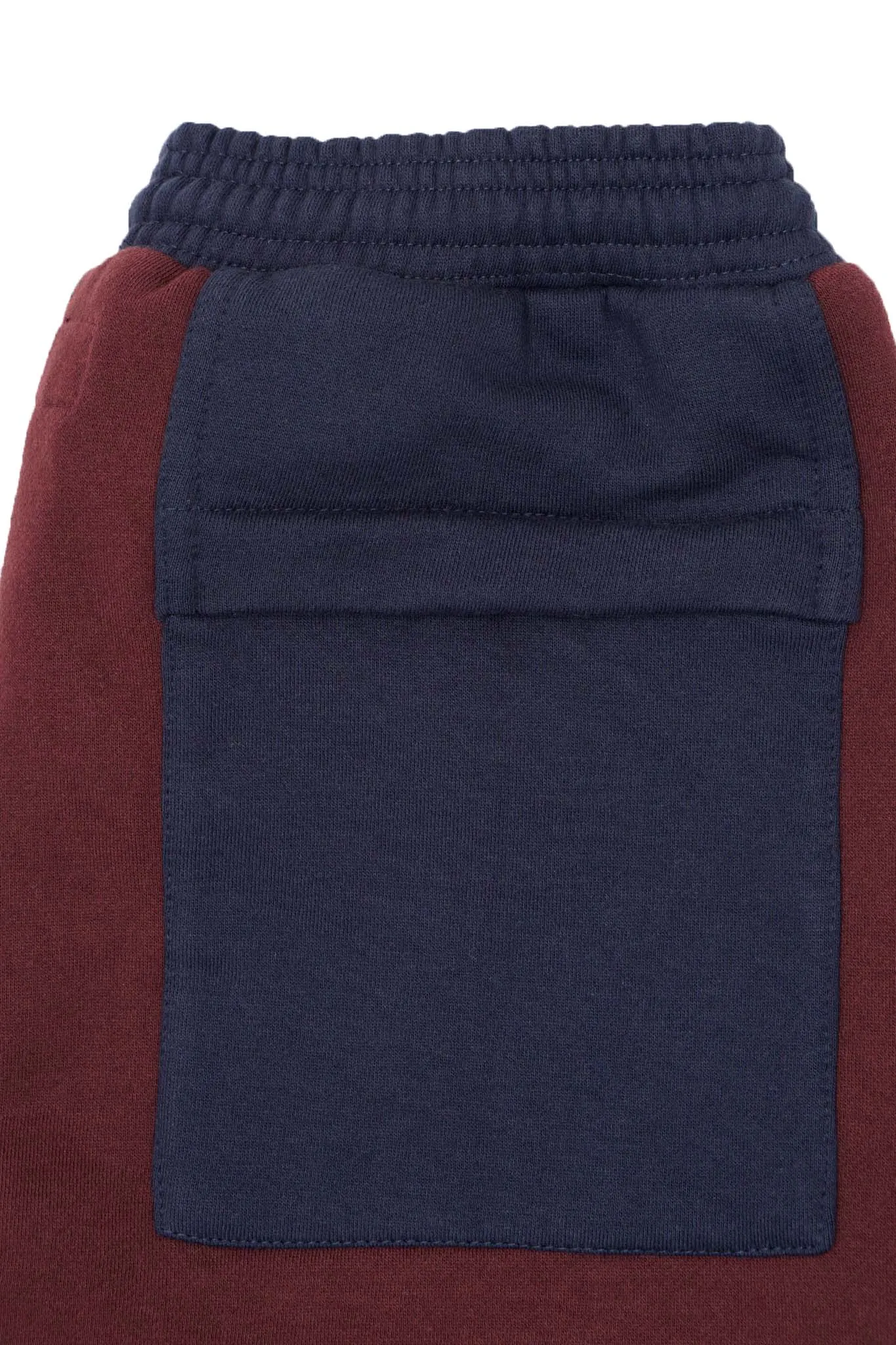 ROGUE SPLIT WIDE PANTS IN BURGUNDY/NAVY