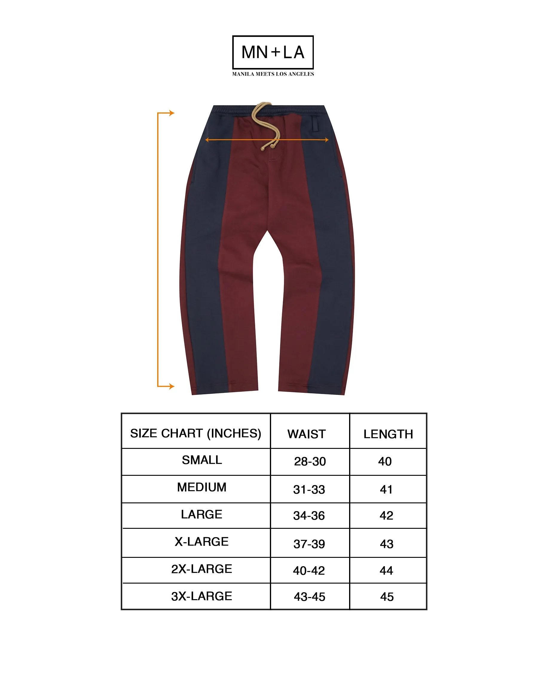 ROGUE SPLIT WIDE PANTS IN BURGUNDY/NAVY