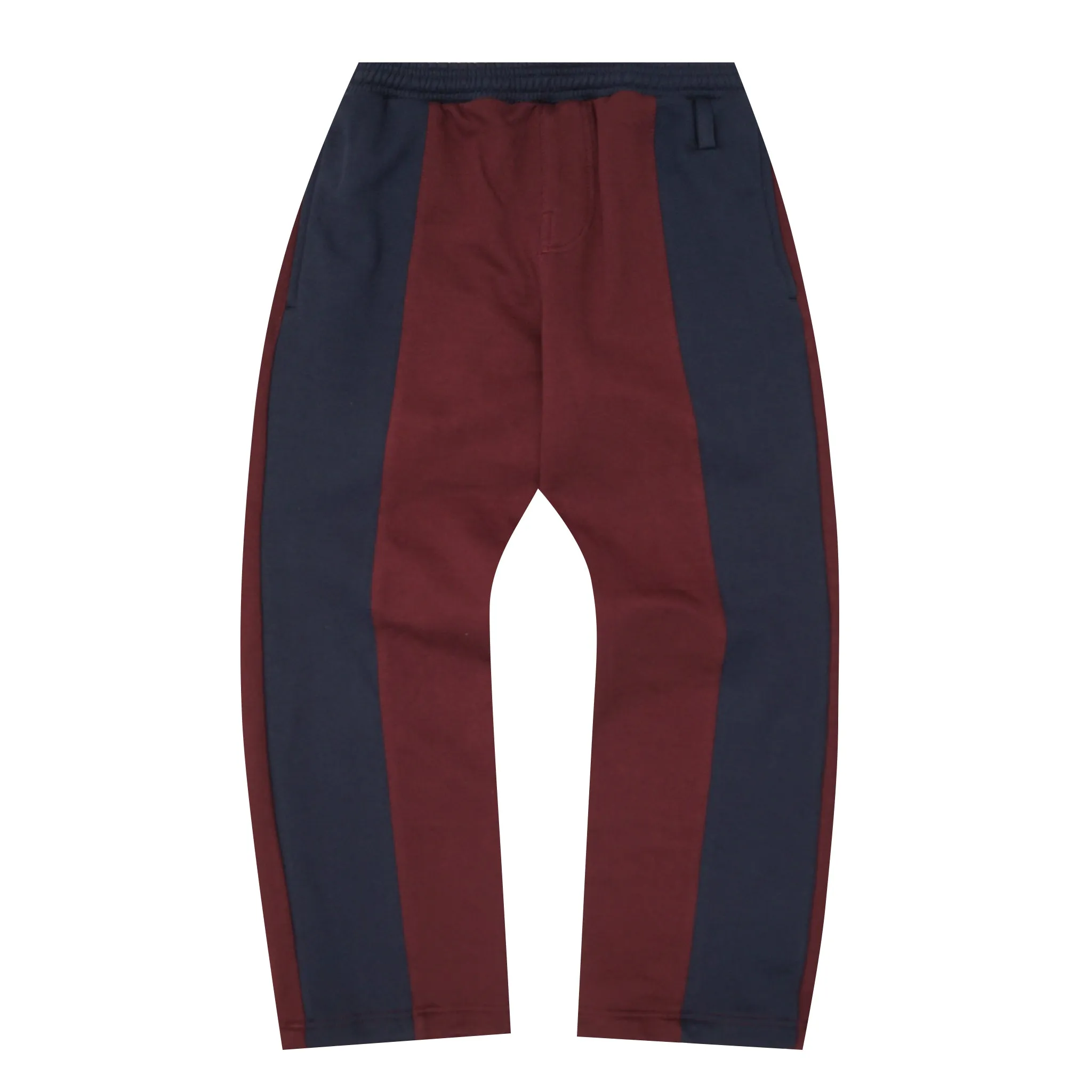 ROGUE SPLIT WIDE PANTS IN BURGUNDY/NAVY