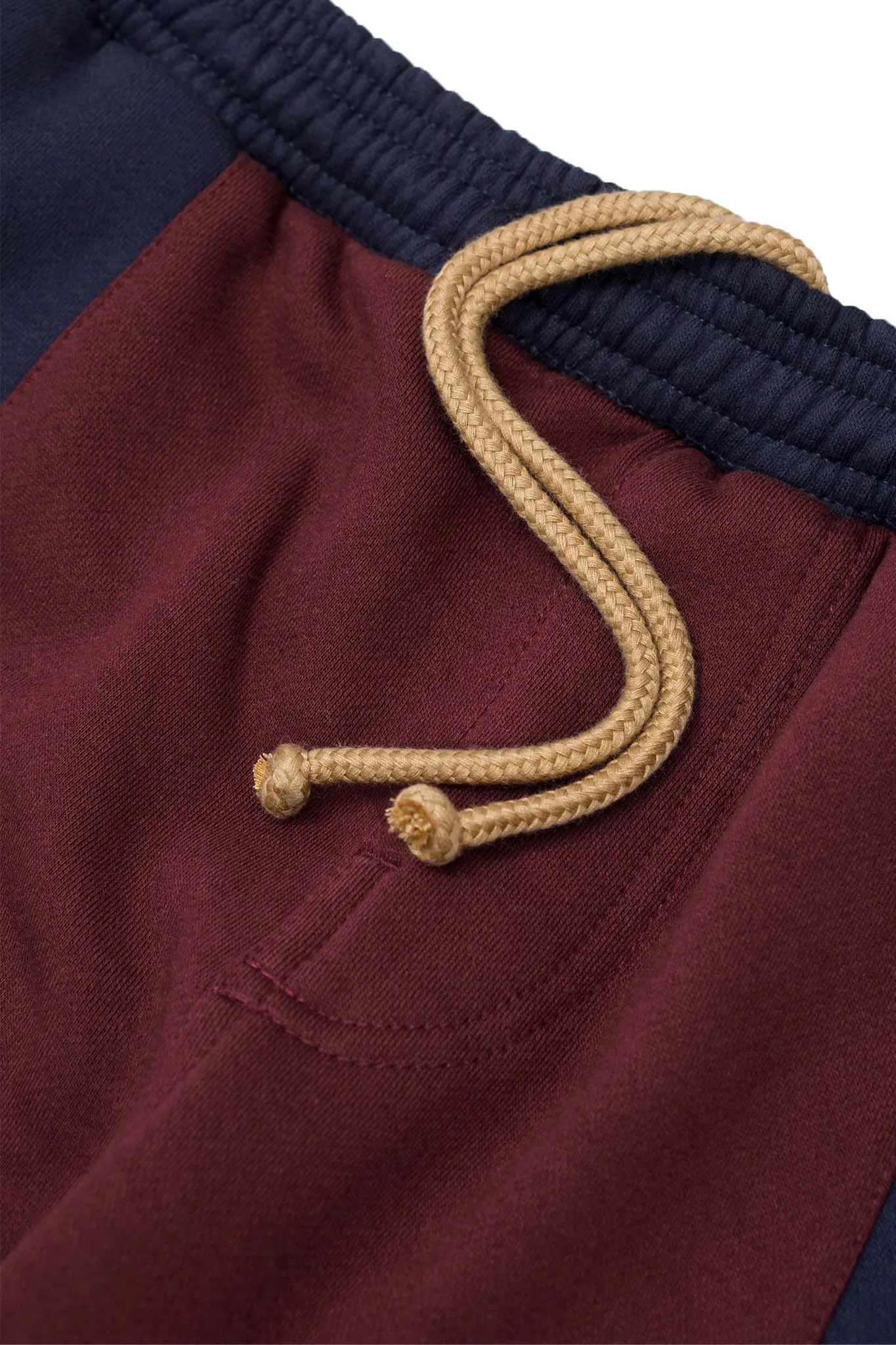 ROGUE SPLIT WIDE PANTS IN BURGUNDY/NAVY
