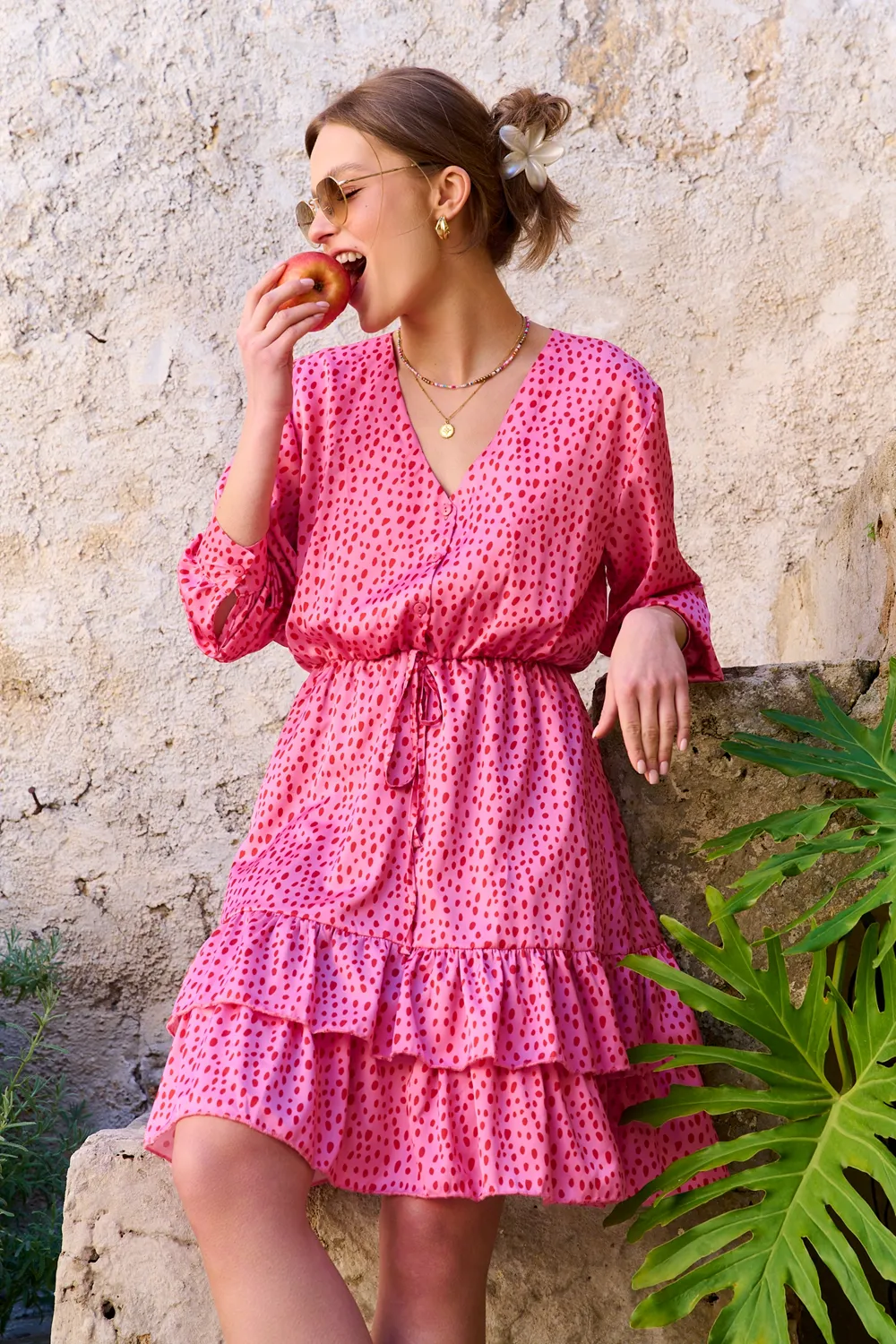 Rosy Glow mini dress