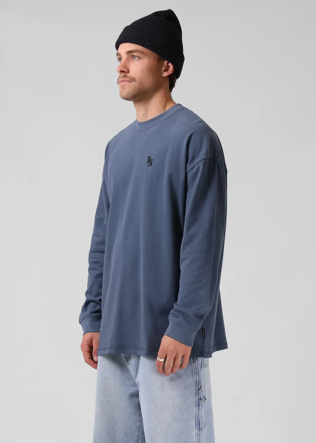RPM V2 Sanded Long Sleeve Tee - Navy Wash