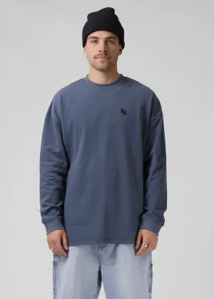RPM V2 Sanded Long Sleeve Tee - Navy Wash