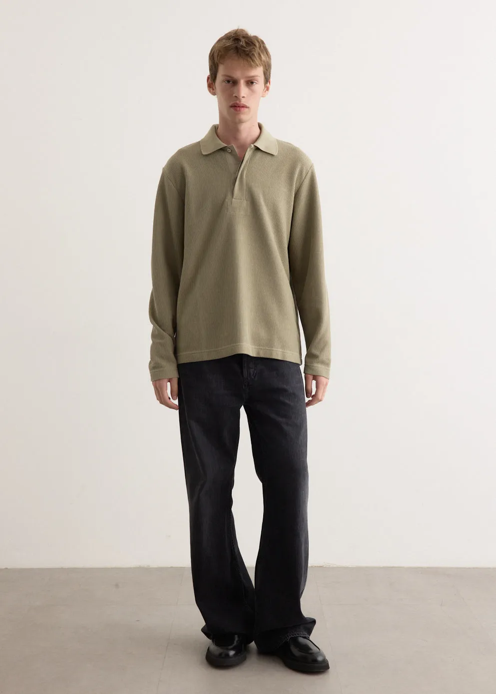 Ruben Double Face Long Sleeve Polo