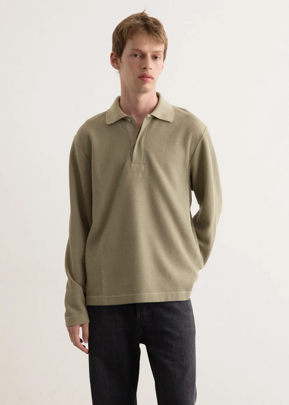 Ruben Double Face Long Sleeve Polo